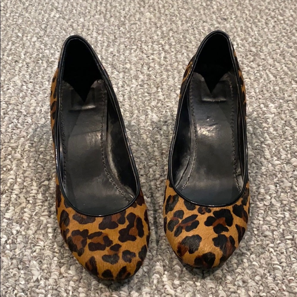 Jessica Simpson Leopard Wedge Pumps